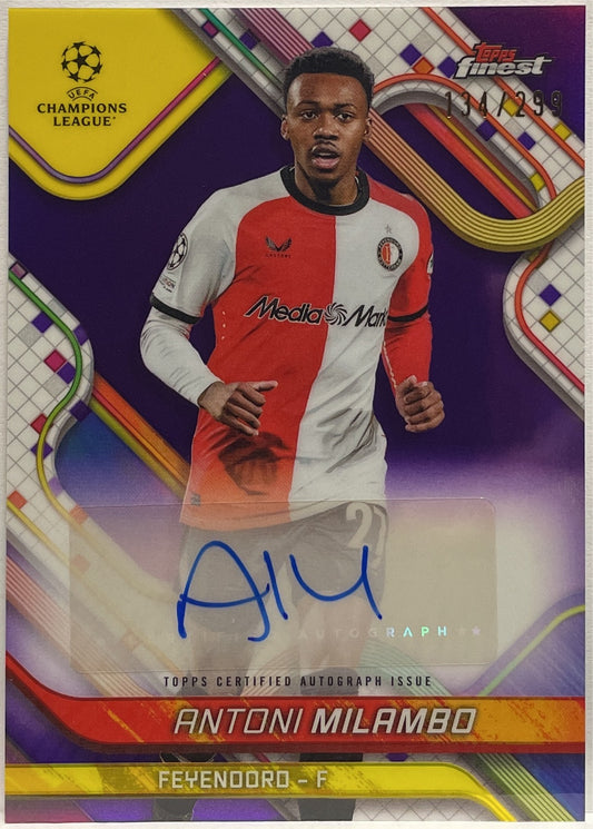 Antoni Milambo 134/299 Autograph Purple Topps Finest UCC 2024/25