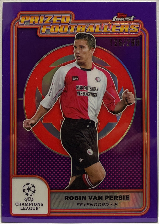 Robin Van Persie 126/299 Prized Footballers Purple Topps Finest UCC 2024/25