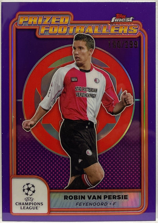 Robin Van Persie 190/299 Prized Footballers Purple Topps Finest UCC 2024/25