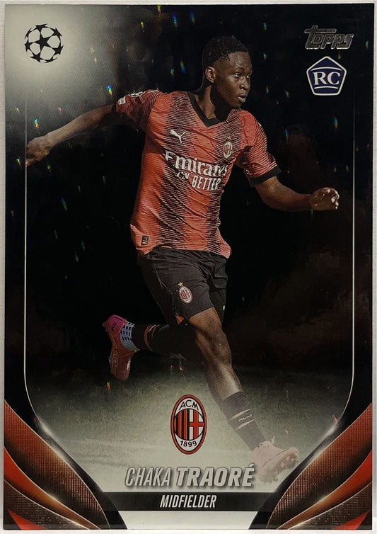 Chaka Traore 2/10 Rookie Black Foil Topps UCC 2023/24