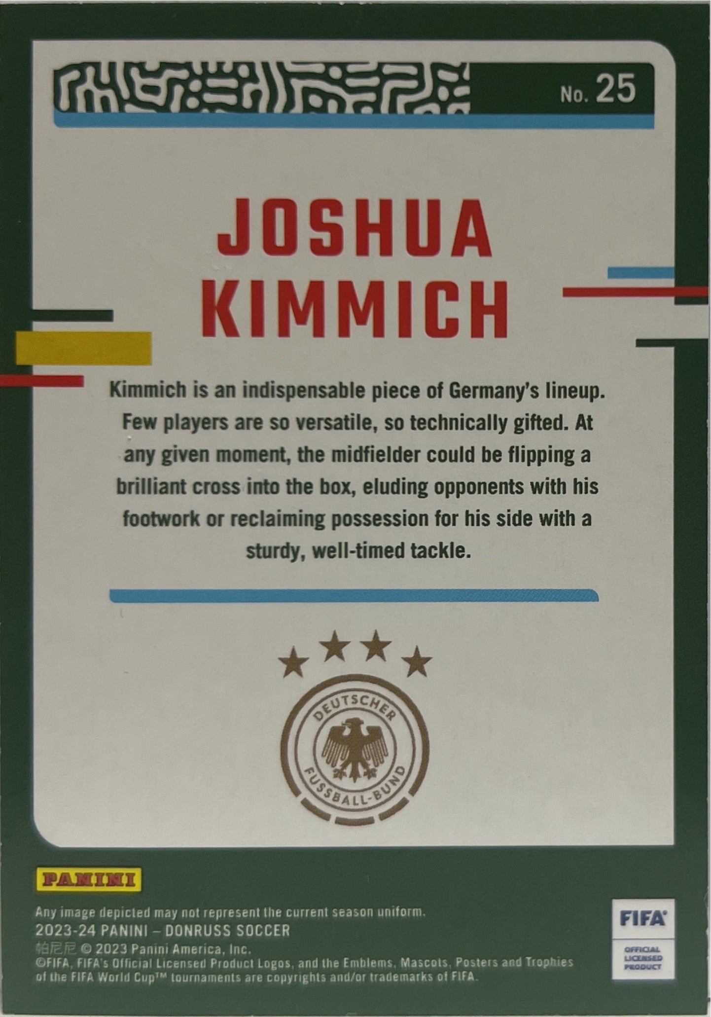 Joshua Kimmich 46/199 Teal Donruss Fifa 2023/24