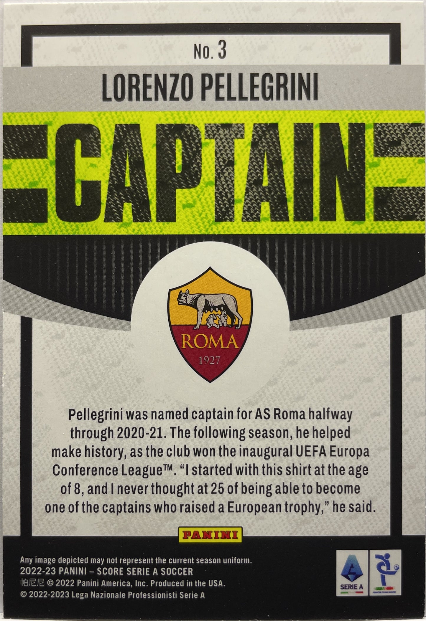 Mancolista-Captain-Panini Score Serie A 2022/23