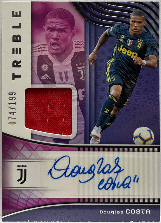 Douglas Costa 74/199 Patch Autograph On Card Treble 2018/19