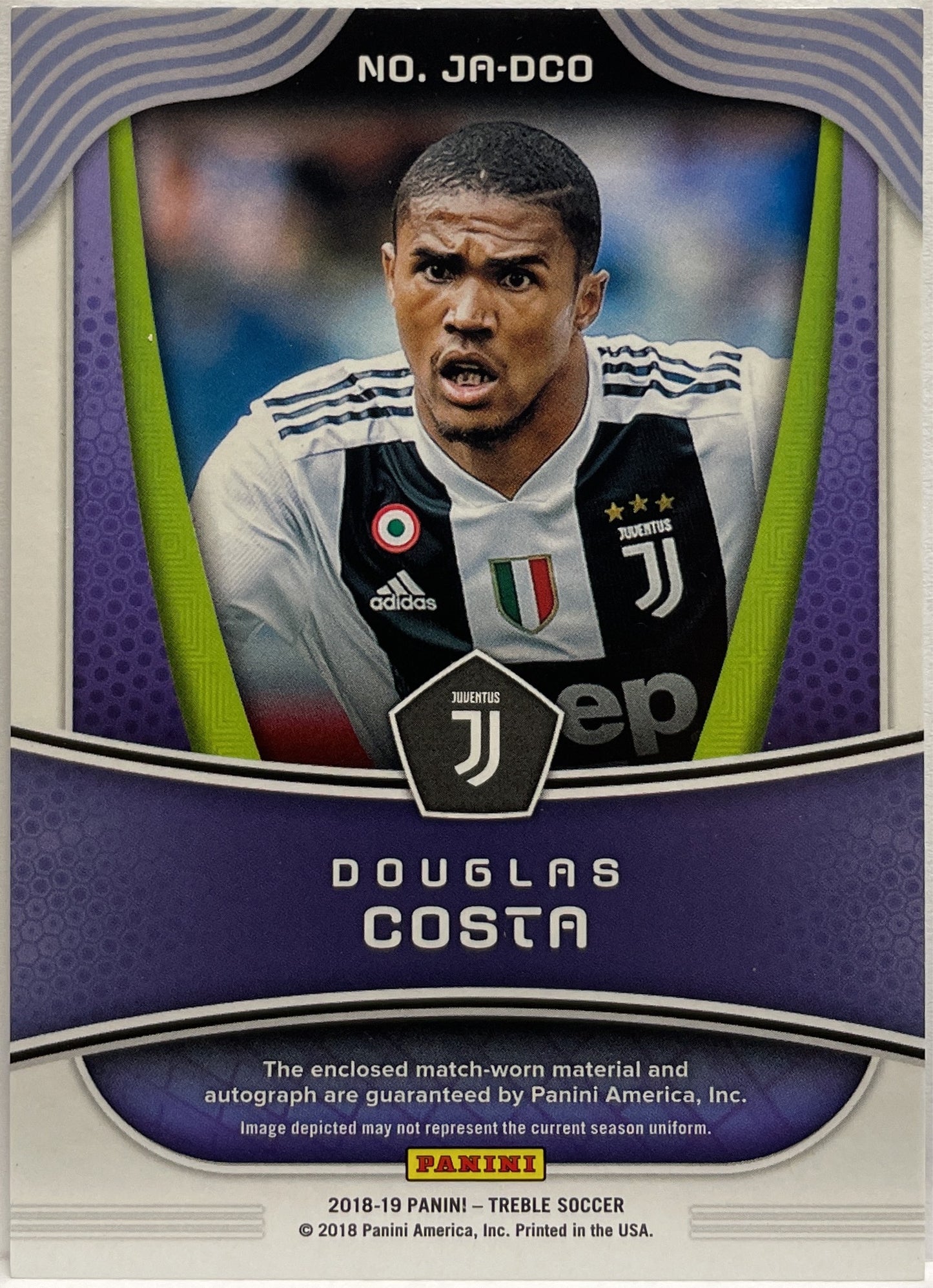 Douglas Costa 74/199 Patch Autograph On Card Treble 2018/19