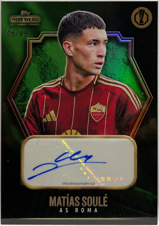 Matias Soule 46/99 Autograph Green Topps Deco 2024/25
