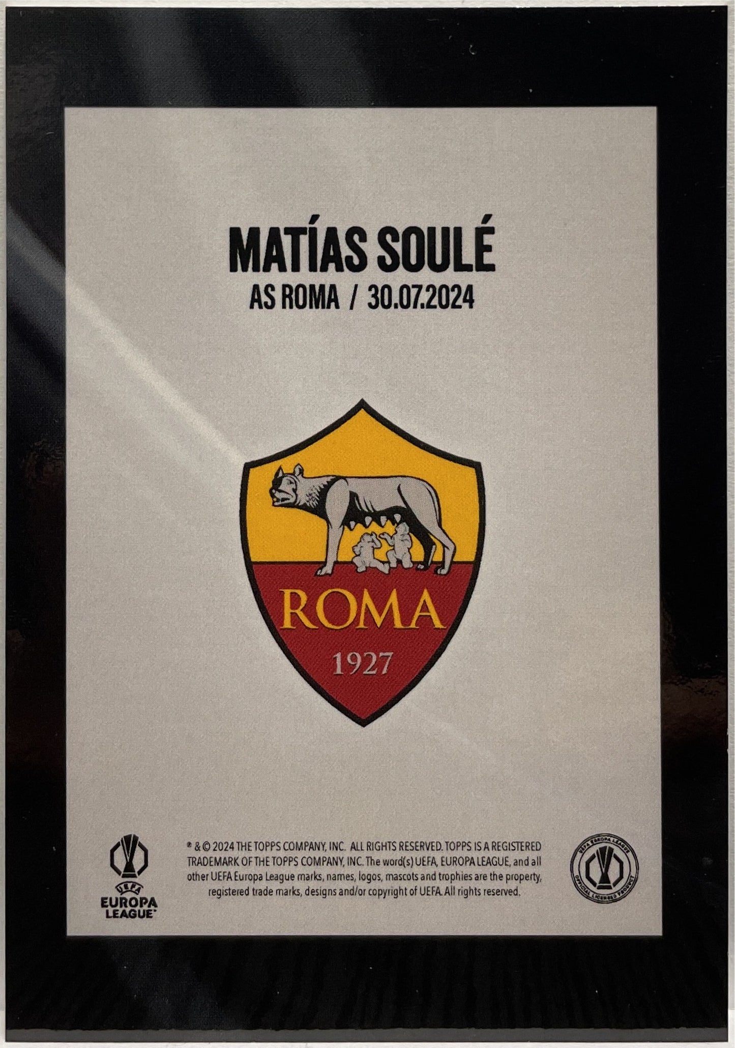 Matias Soule 46/99 Autograph Green Topps Deco 2024/25