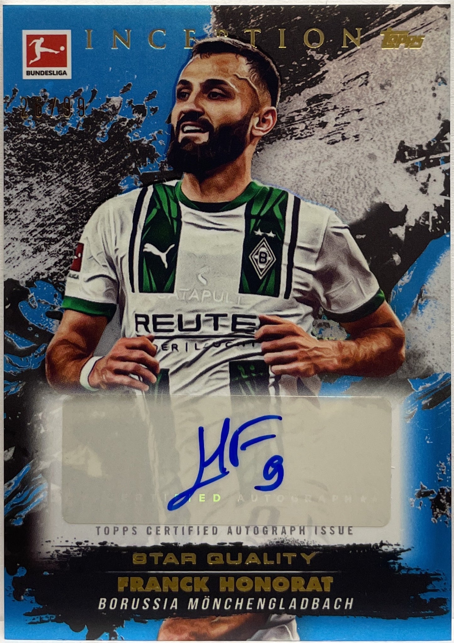 Franck Honorat 26/99 Autograph Star Quality Topps Inception Bundesliga 2024/25