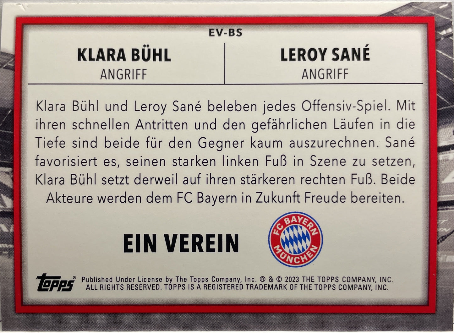 Mancolista-Ein Verein-Topps Team Set Bayern Munchen 2022/23