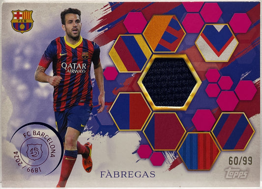 Cesc Fabregas 60/99 Patch Jersey Relic Topps Barcelona 125 2024/25