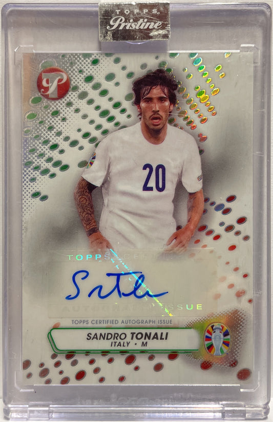 Sandro Tonali Autograph Pristine Topps Pristine Road To Euro 2024