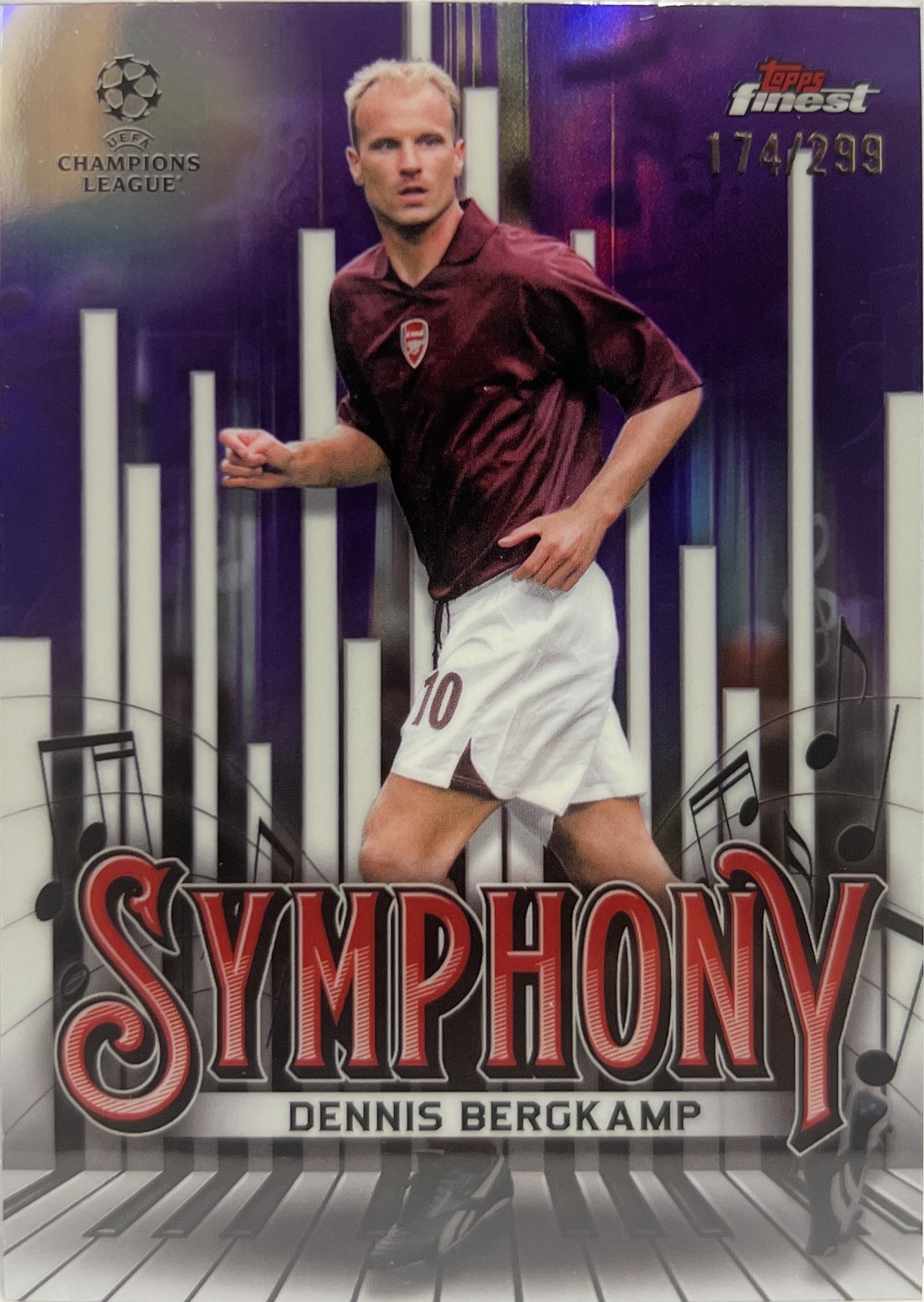 Dennis Bergkamp 174/299 Symphony Purple Topps Finest UCC 2024/25