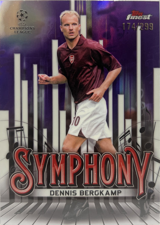 Dennis Bergkamp 174/299 Symphony Purple Topps Finest UCC 2024/25
