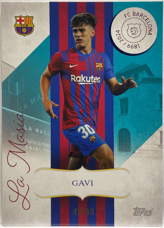Gavi 49/50 La Masia Aqua Topps Barcelona 125 2024/25