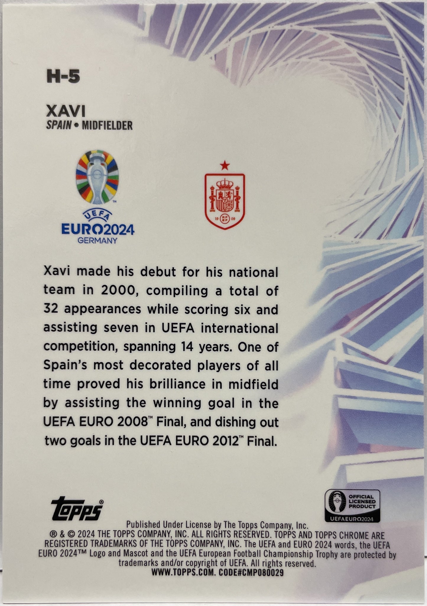 Xavi Hobby Master Topps Chrome Euro 2024