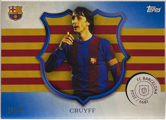 Johan Cruyff 36/75 Captain Blue Topps Barcelona 125 2024/25
