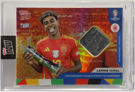 Lamine Yamal 3/5 Patch National Debut Relic From Final Topps Now 2024