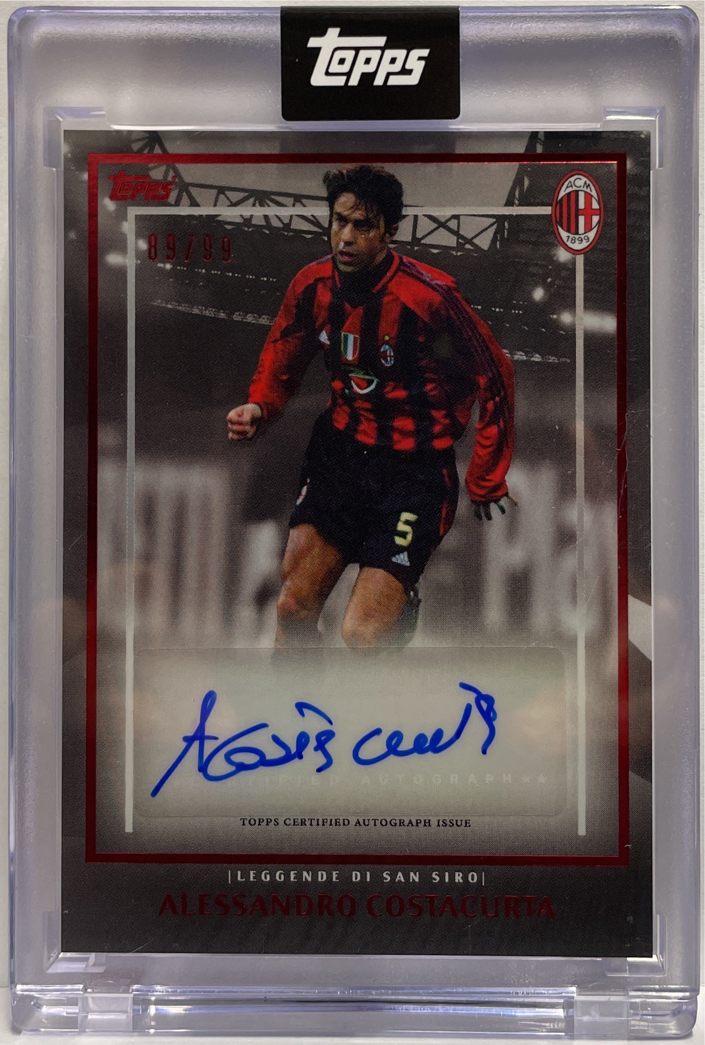 Alessandro Costacurta 89/99 Autograph Leggende Di San Siro Topps AC Milan 125 Anniversary 2025