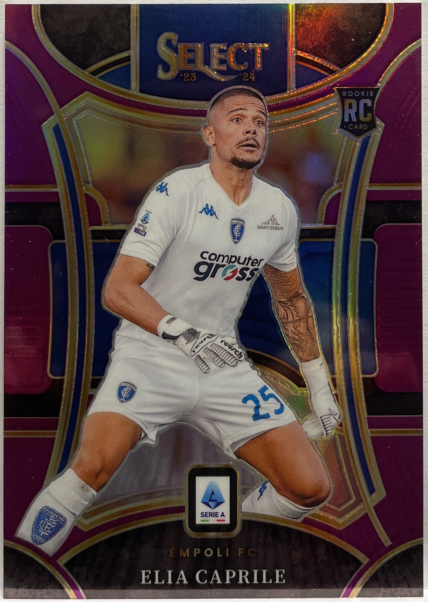 Elia Caprile 9/49 Rookie Mezzanine Purple Select Serie A 2023/24