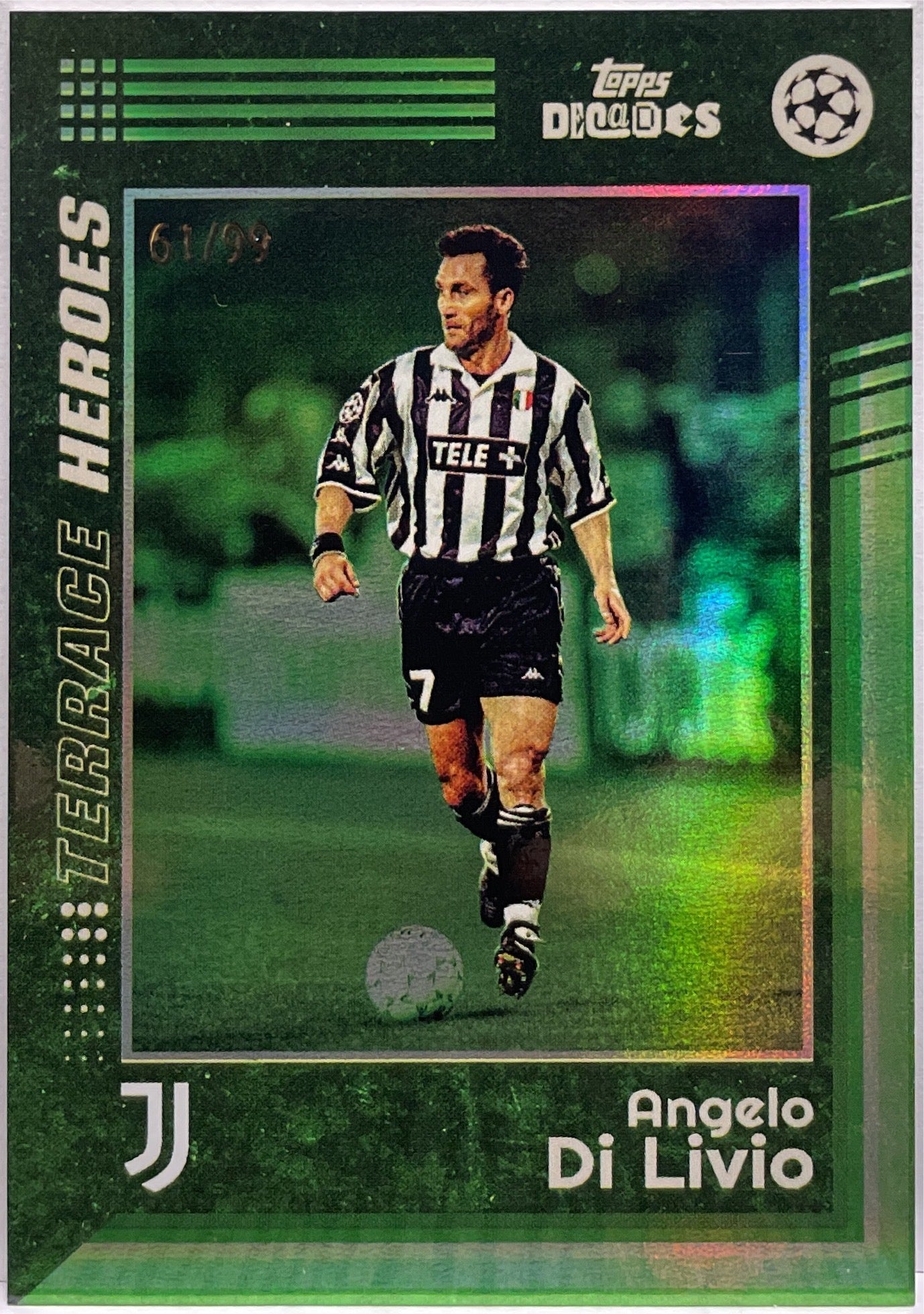 Angelo Di Livio 61/99 Terrace Heroes Green Topps Decades 2024/25