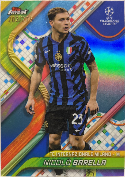 Nicolo Barella 203/275 Sky Blue Topps Finest UCC 2024/25