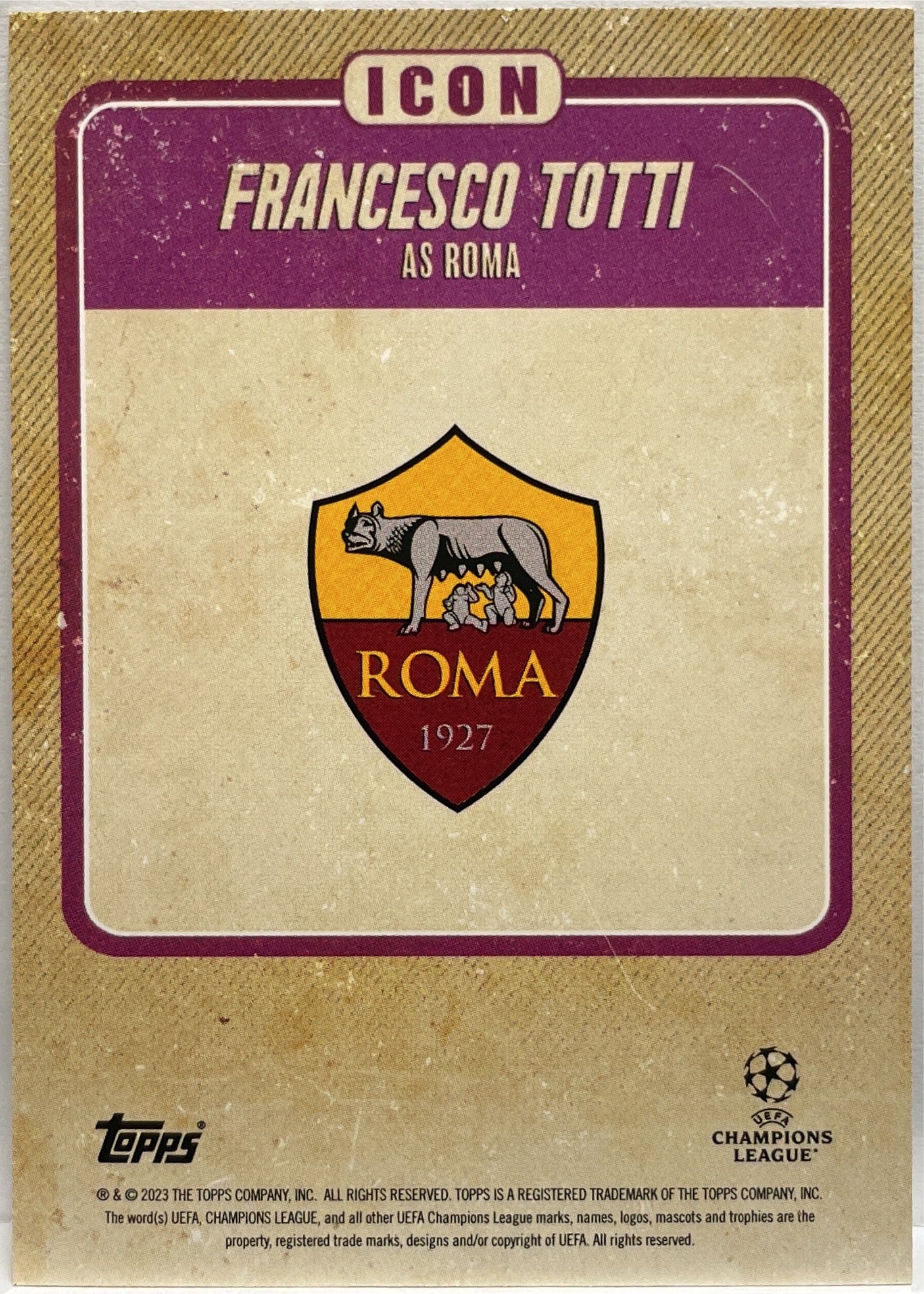 Francesco Totti 19/25 Autograph Icon Topps Jamal Musiala Platinum Curated Set 2023
