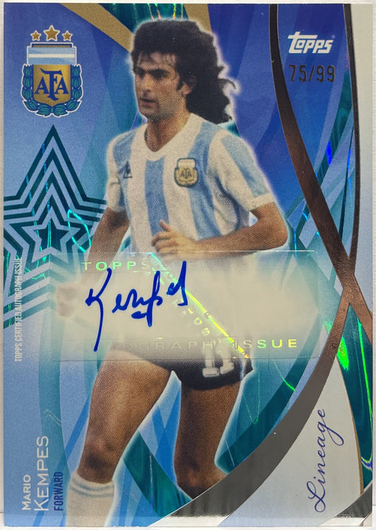 Mario Kempes 75/99 Autograph Topps Lineage Argentina 2024