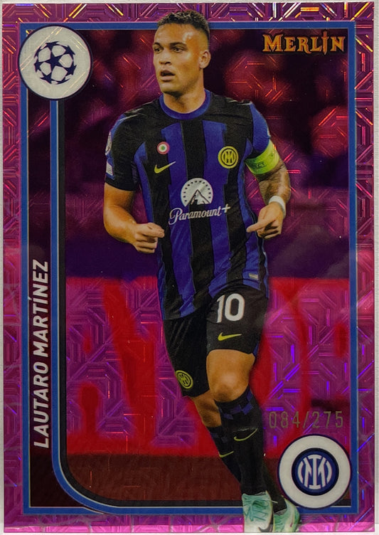 Lautaro Martinez 84/275 Pink Mojo Topps Chrome Merlin UCC 2023/24