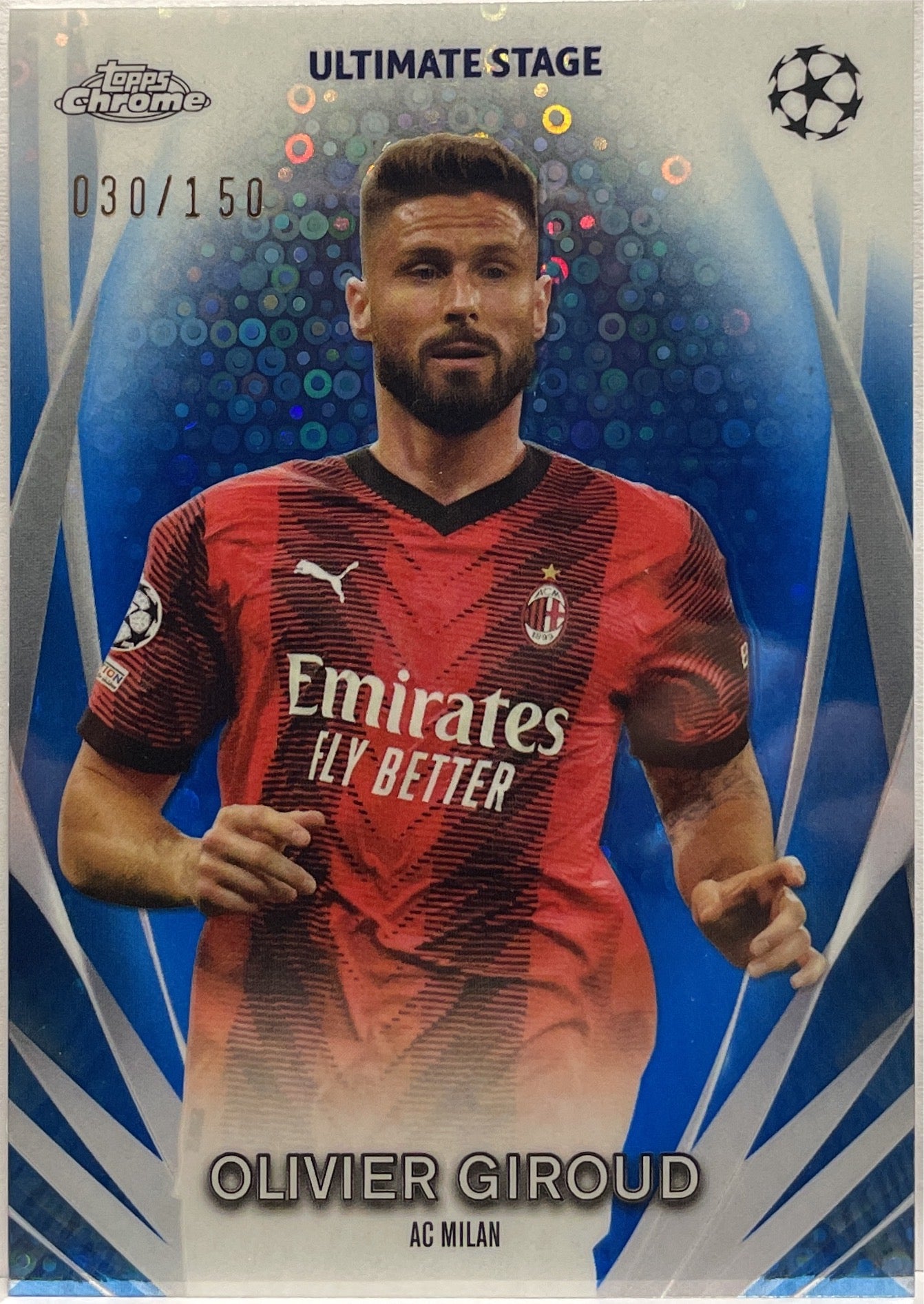 Oliver Giroud 30/150 Ultimate Stage Blue Topps UCC 2023/24