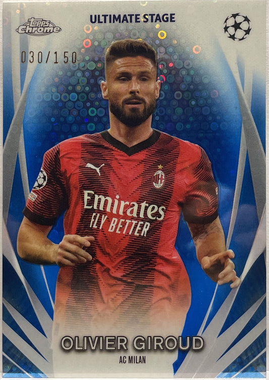 Oliver Giroud 30/150 Ultimate Stage Blue Topps UCC 2023/24