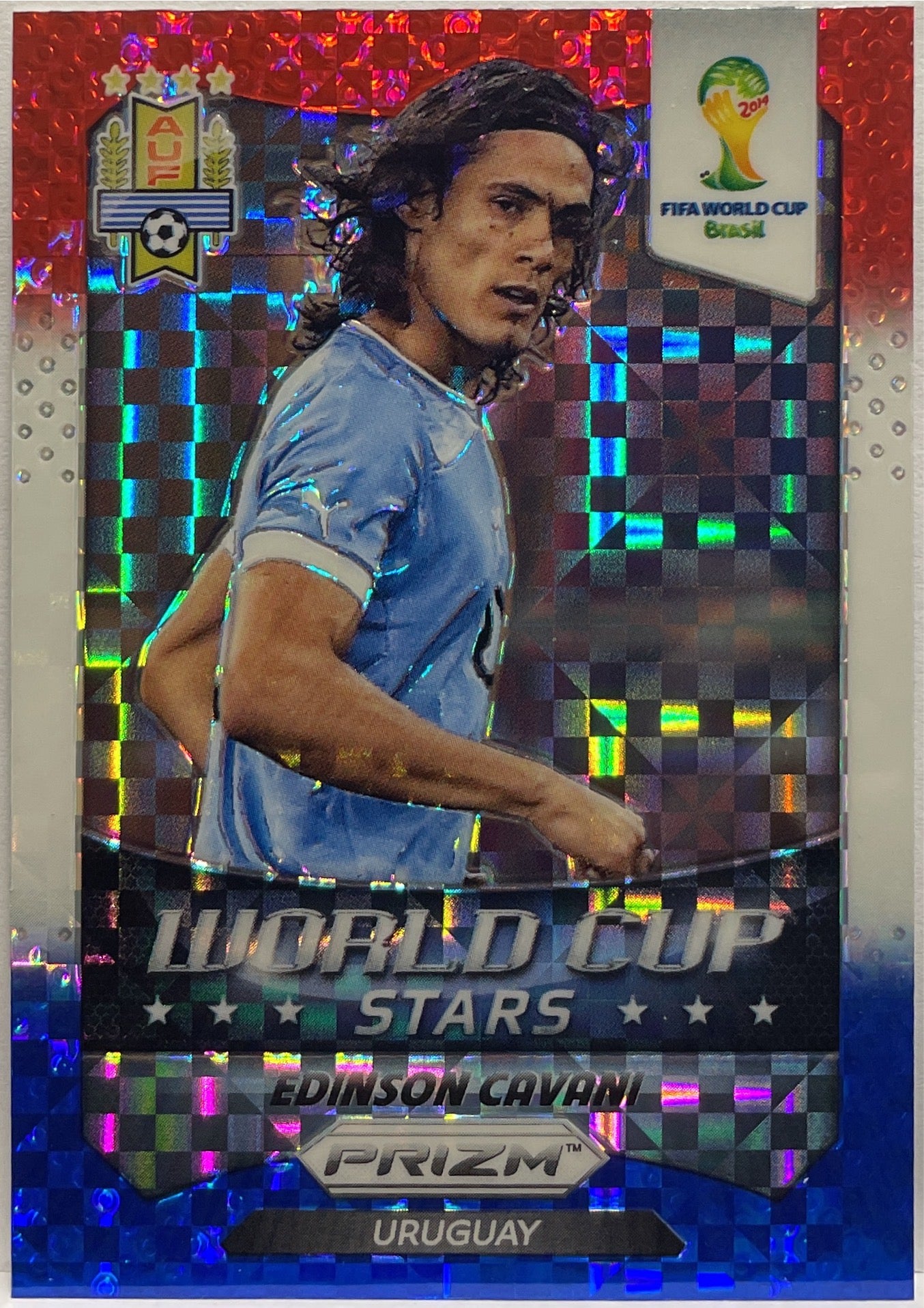 Edison Cavani World Cup Stars Red Blue White Prizm World Cup 2014