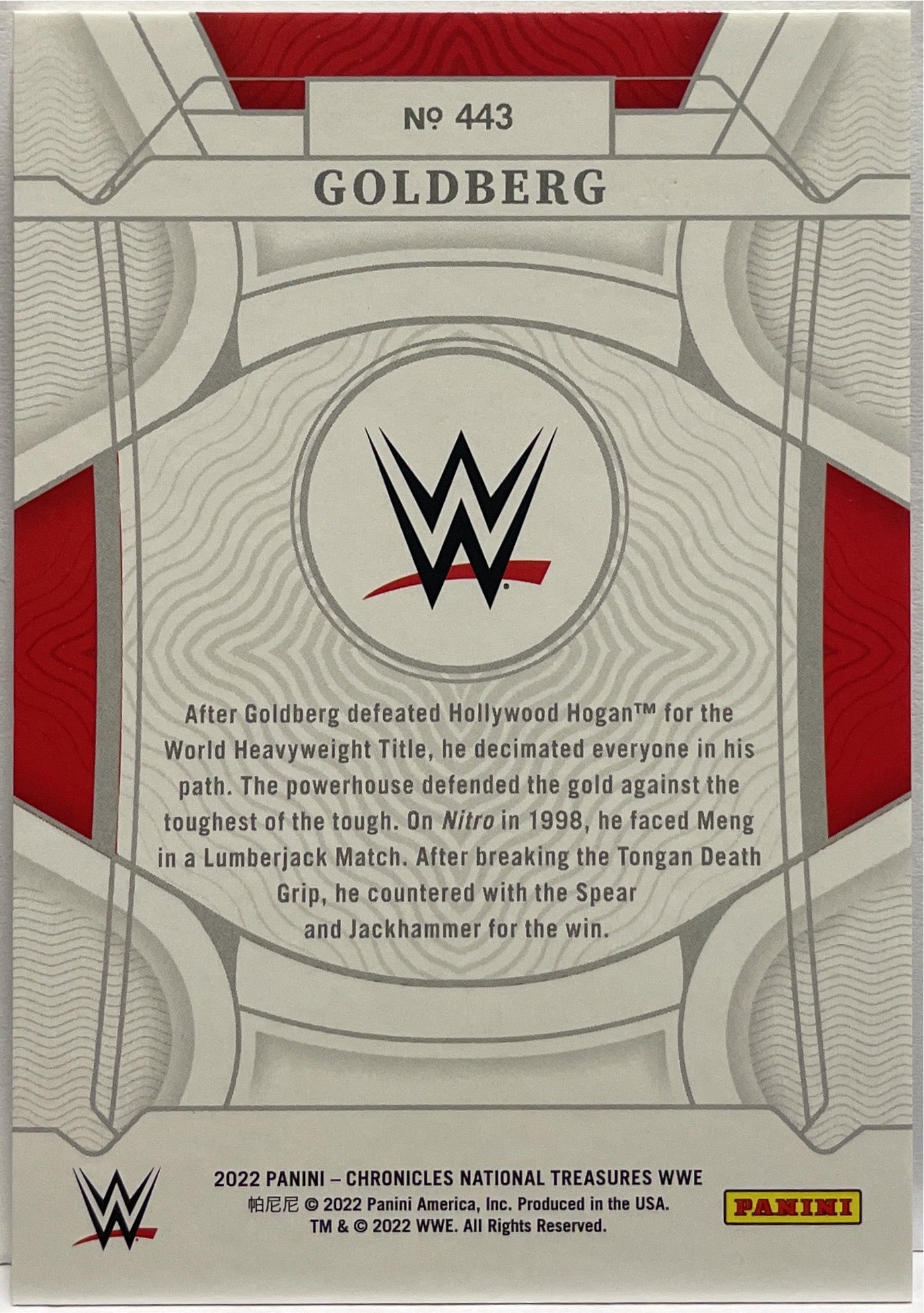 Goldberg 48/99 National Treasures Chronicles WWE 2023