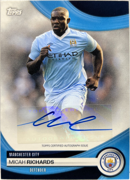 Micah Richards Autograph Topps Manchester City Team Set 2023/24