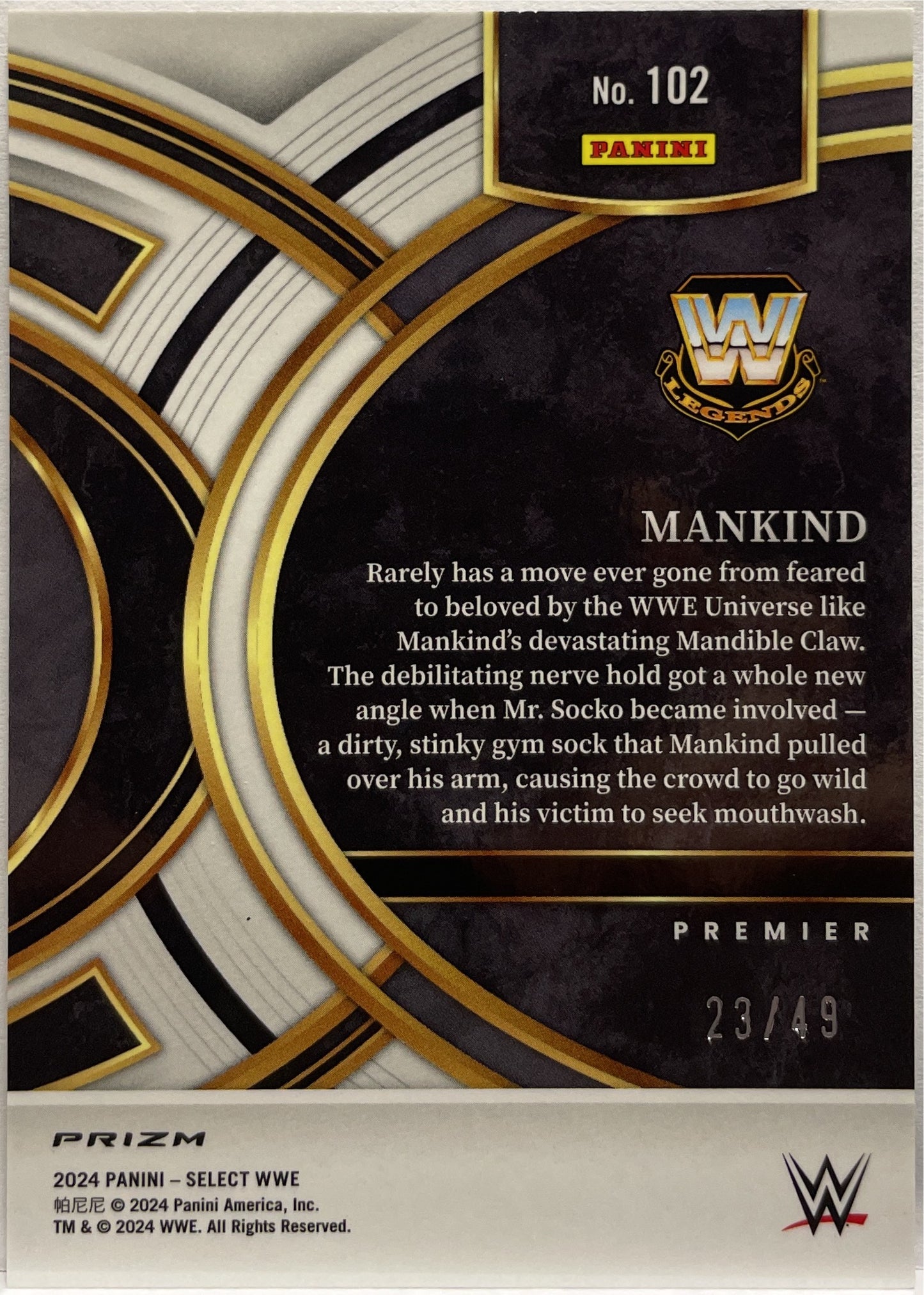 Mankind 23/49 Premier Orange Select WWE 2024