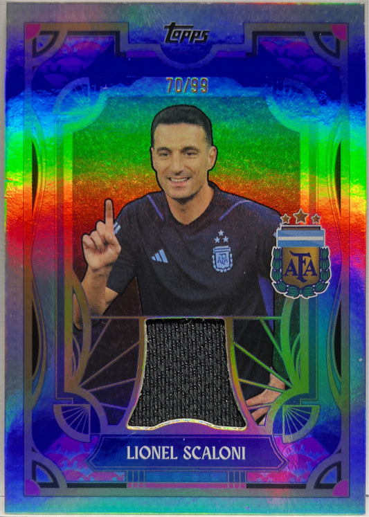 Lionel Scaloni 70/99 Patch Cup Final Tango Relic Topps Argentina Team Set 2024/25
