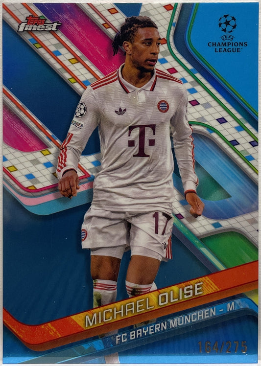 Michael Olise 164/275 Sky Blue Topps Finest UCC 2024/25