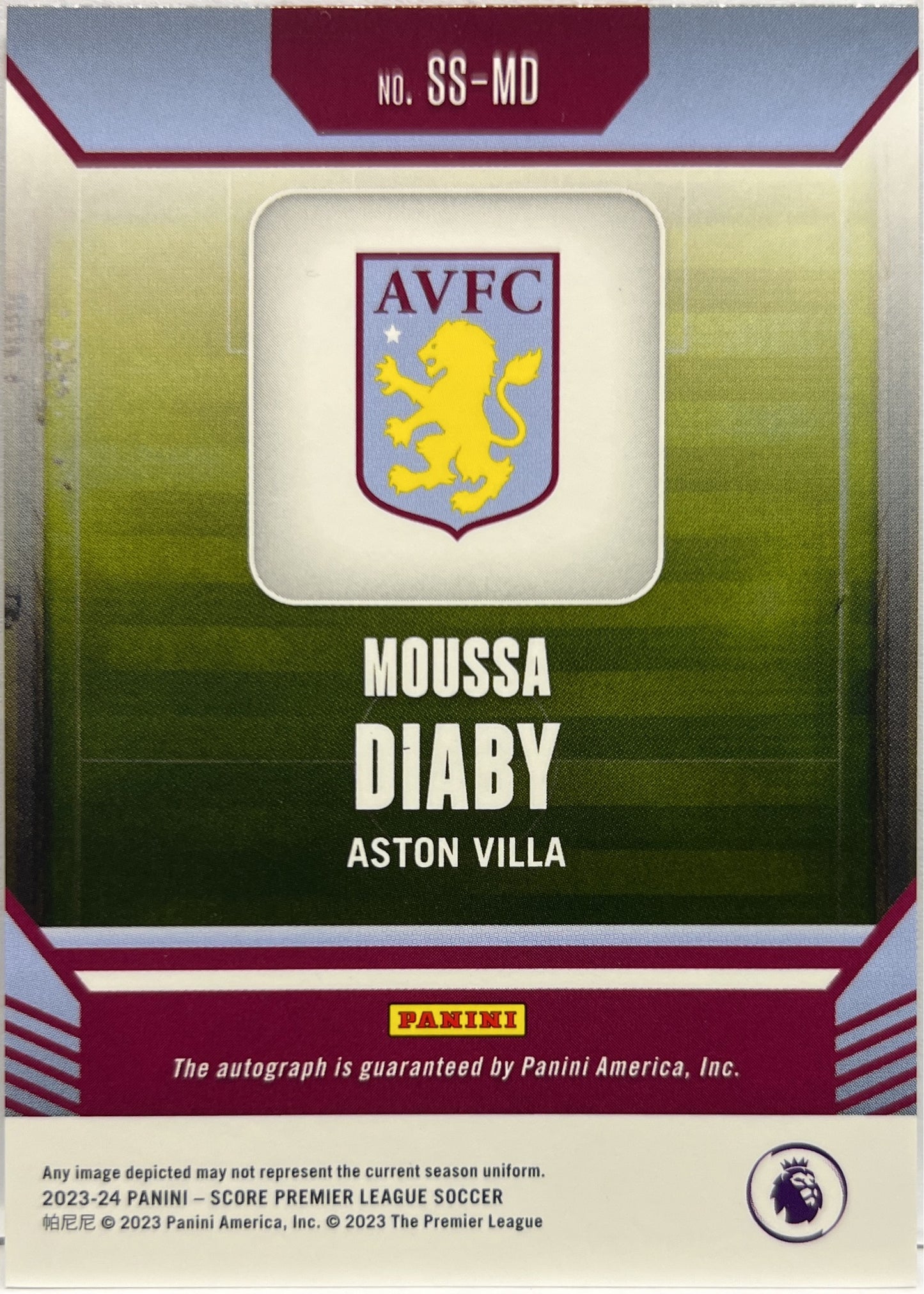 Moussa Diaby 52/199 Autograph Score Premier League 2023/24