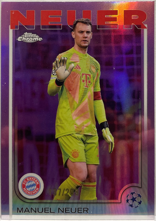 Manuel Neuer 137/299 Violet Topps Chrome UCC 2024/25