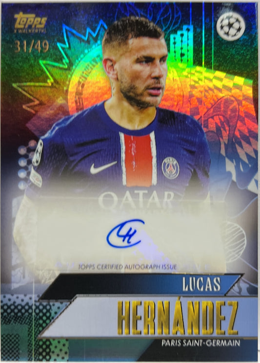 Lucas Hernandez 31/49 Autograph Topps Gold 2023/24
