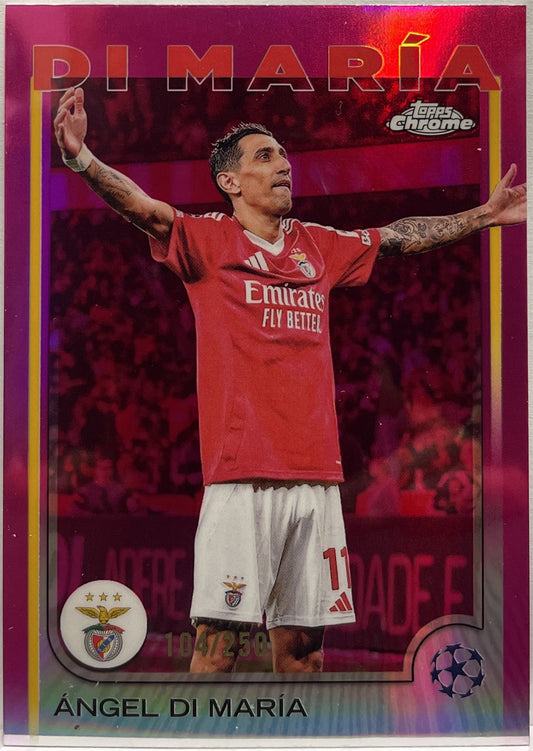 Angel Di Maria 104/250 Pink Topps Chrome UCC 2024/25