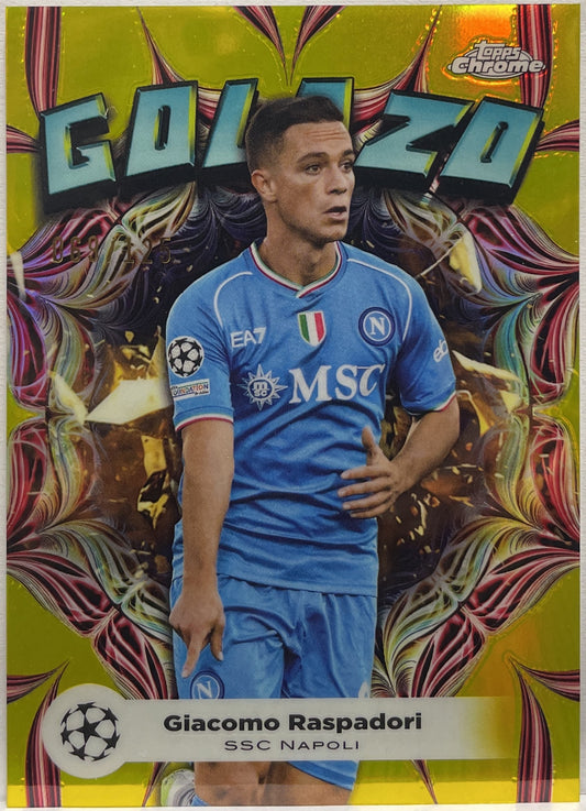 Giacomo Raspadori 69/125 Golazo Topps Chrome UCC 2024/25