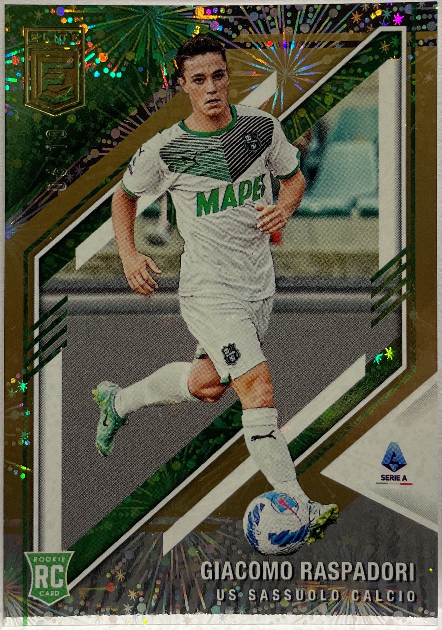 Giacomo Raspadori 6/10 Rookie Gold Fireworks Donruss Elite Serie A 2021/22