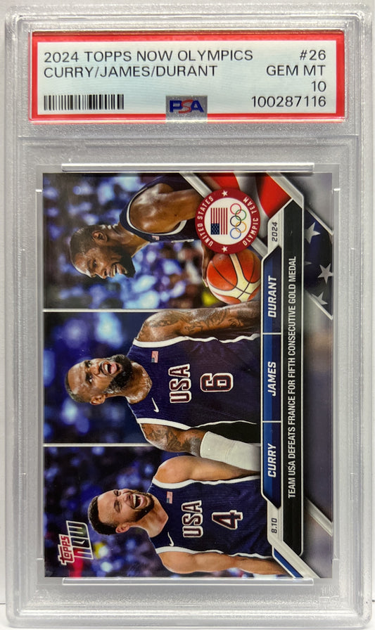 Curry James Durant Topps Now 2024 PSA 10