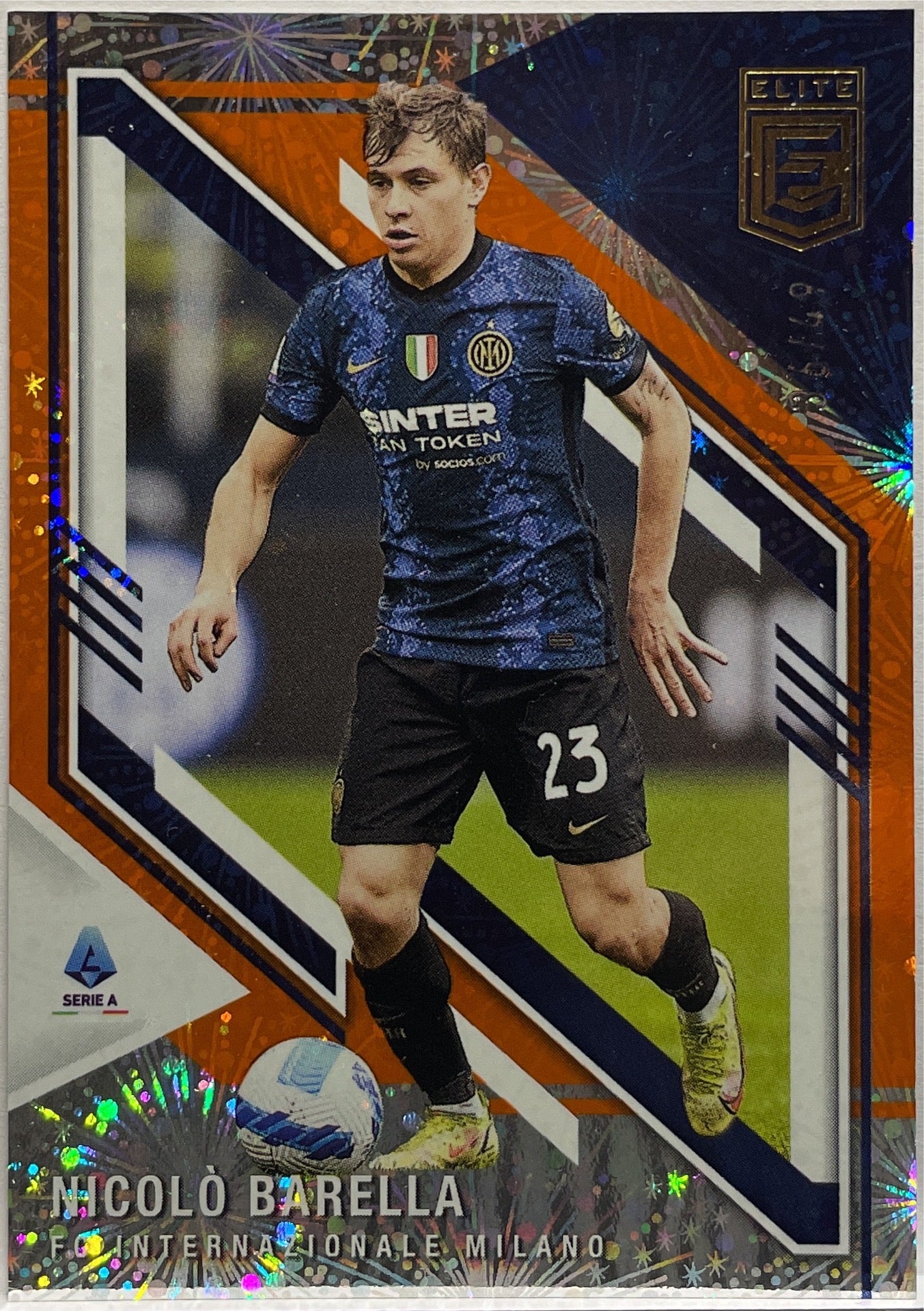 Nicolo Barella 36/49 Orange Fireworks Donruss Elite Serie A 2021/22