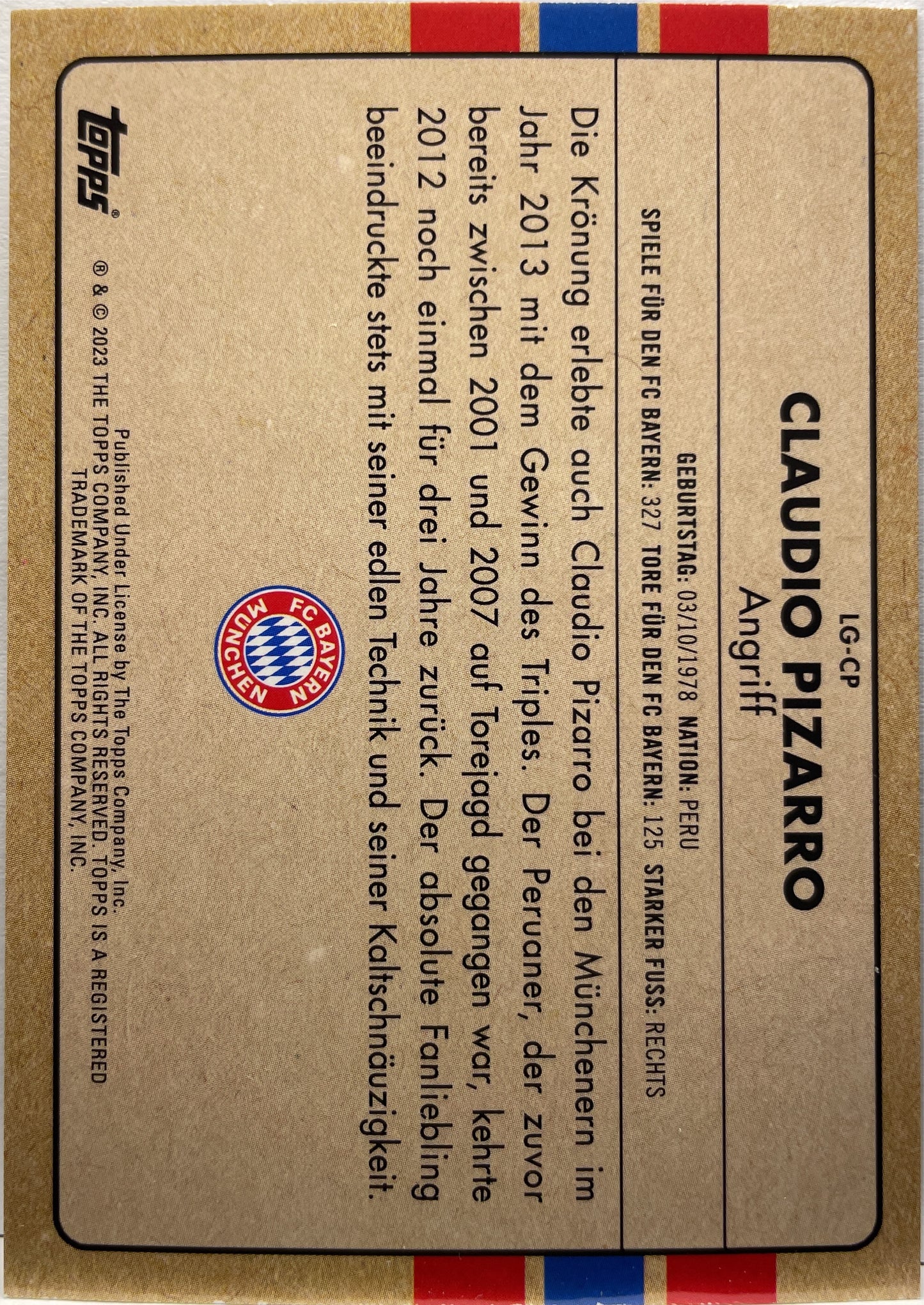 Mancolista-Legends-Topps Team Set Bayern Munchen 2022/23