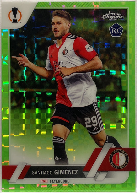 Santiago Gimenez 305/399 Rookie Neon Green Topps Chrome UCC 2022/23