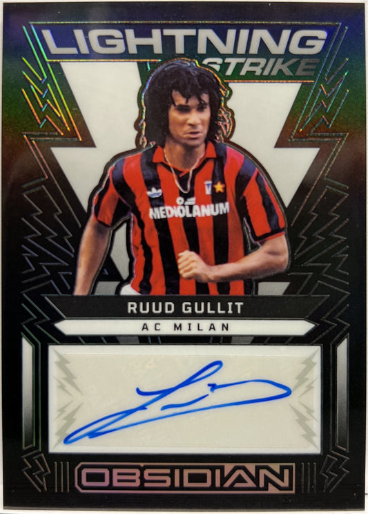 Ruud Gullit 186/199 Autograph Lightning Strike Obsidian 2022/23