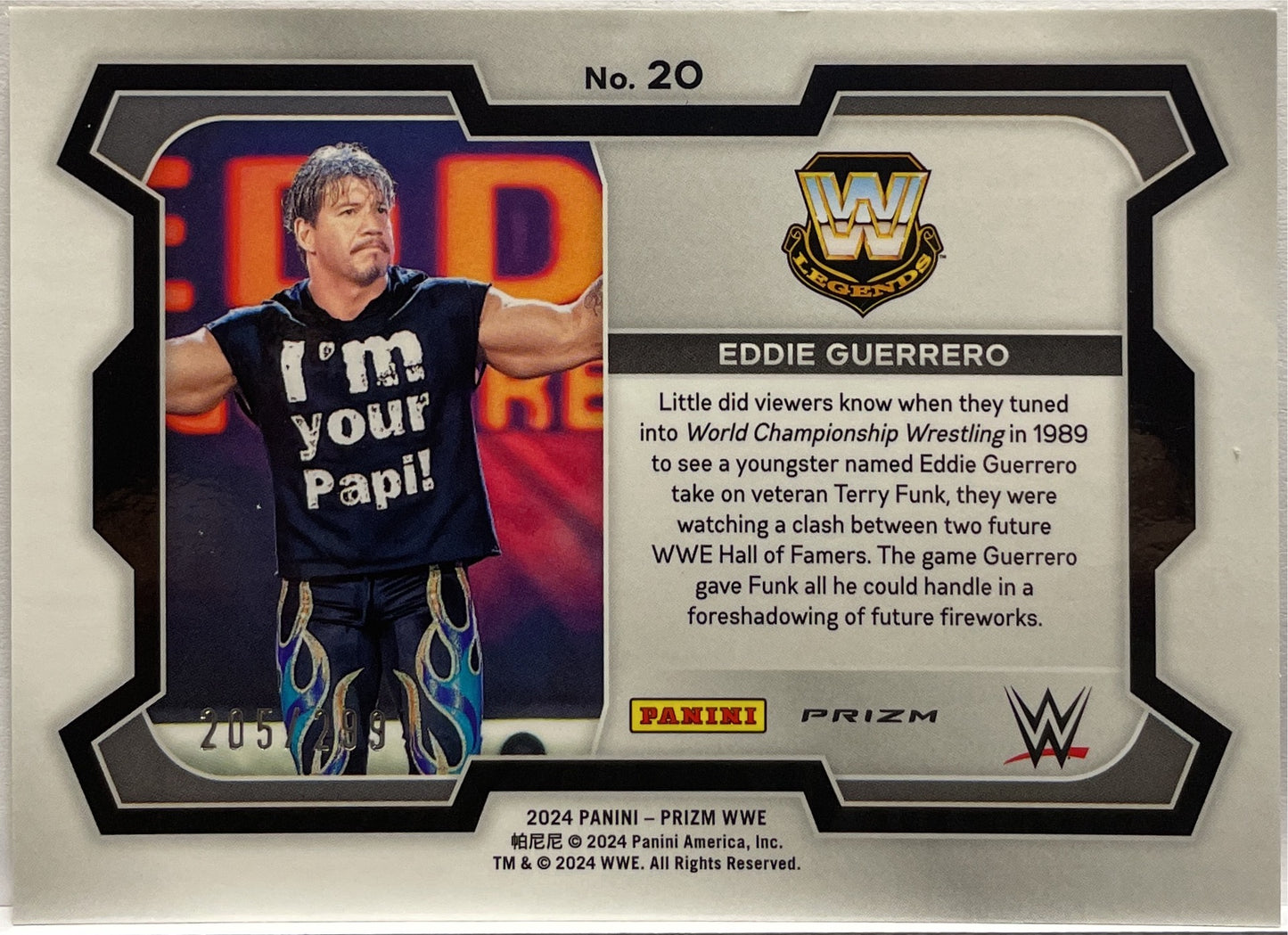Eddie Guerrero 205/299 Red Panini Prizm WWE 2024