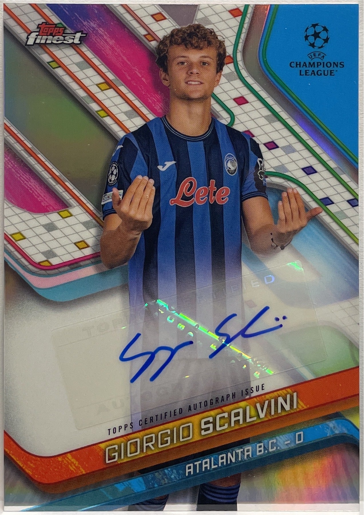 Giorgio Scalvini Autograph Topps Finest UCC 2024/25