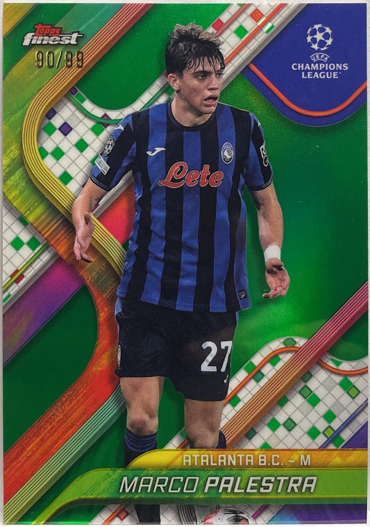 Marco Palestra 90/99 Green Topps Finest UCC 2024/25
