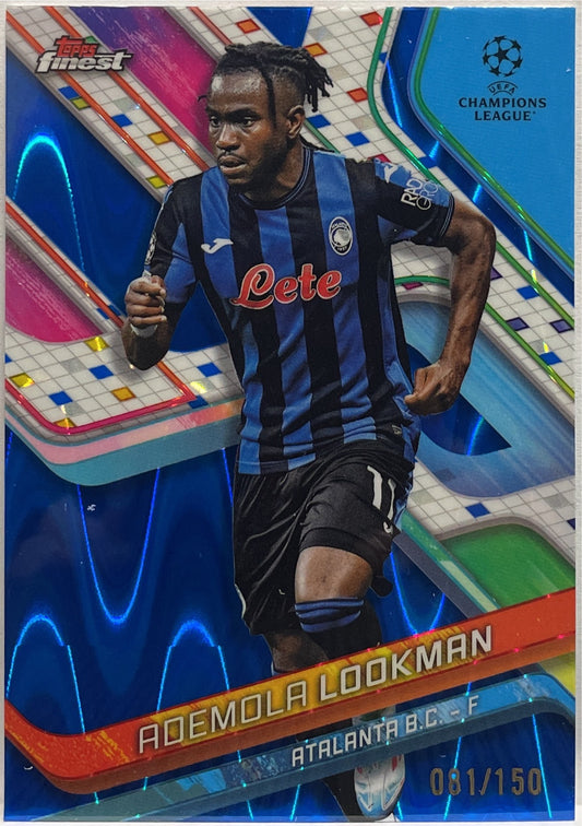 Ademola Lookman 81/150 Blue Lava Topps Finest UCC 2024/25